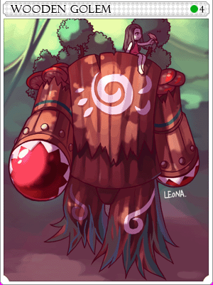 Wooden Golem Card
